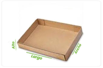 caja carton tipo bandeja